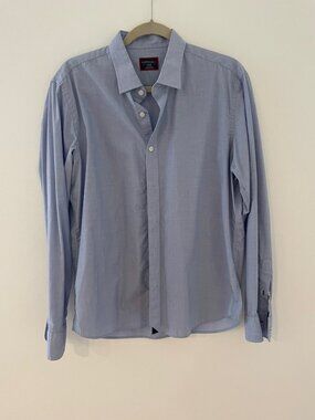 UNTUCKit  Mens Long Sleeve light blue button down shirt size L slim fit 100% cot